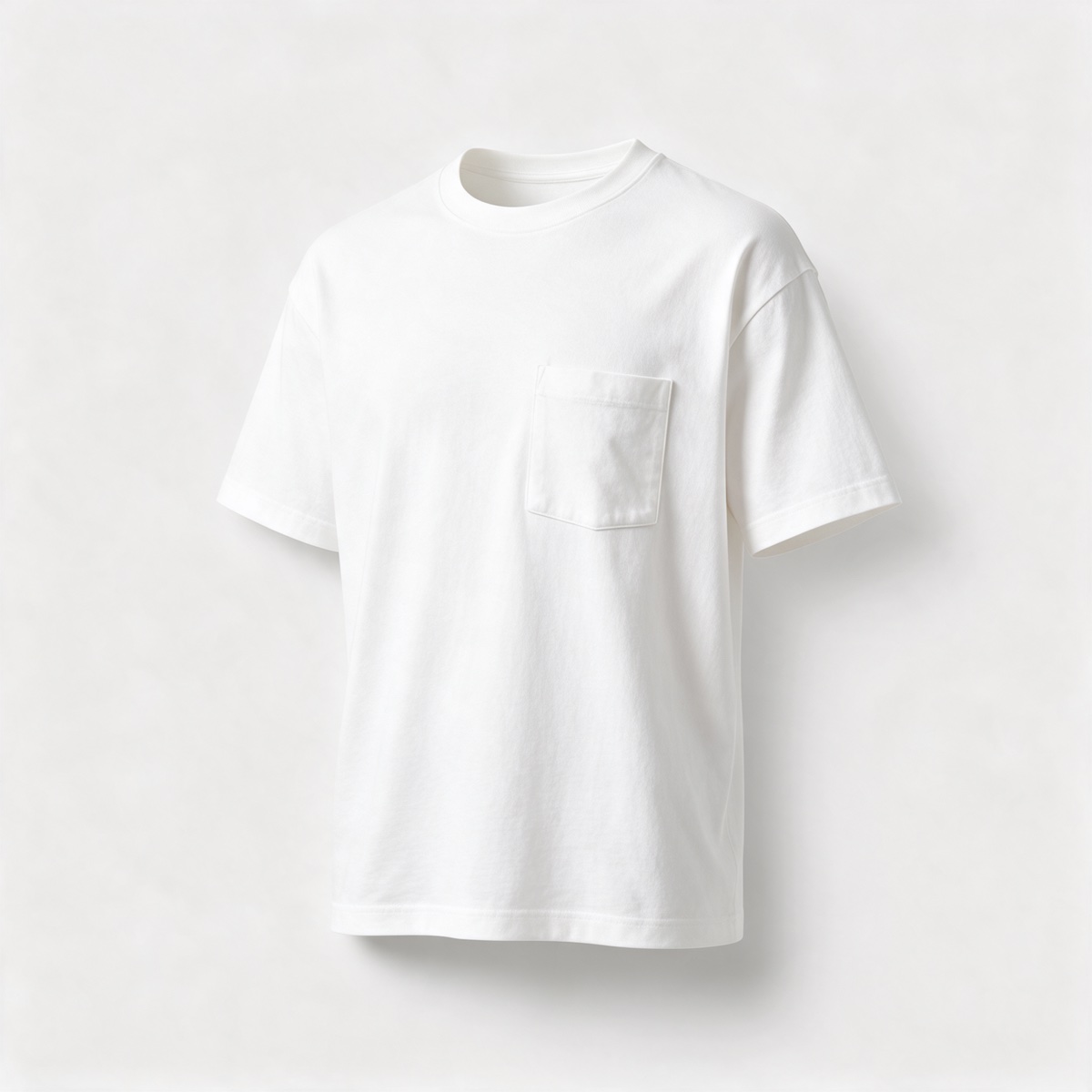 Organic Pocket Tee in white